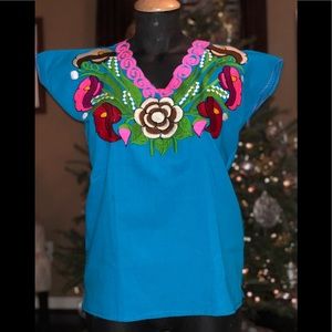 Mexican Embroidered Blouse